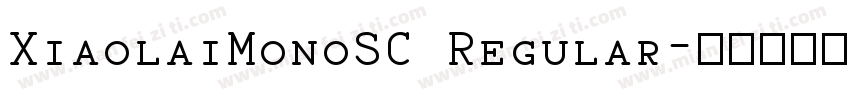XiaolaiMonoSC Regular字体转换